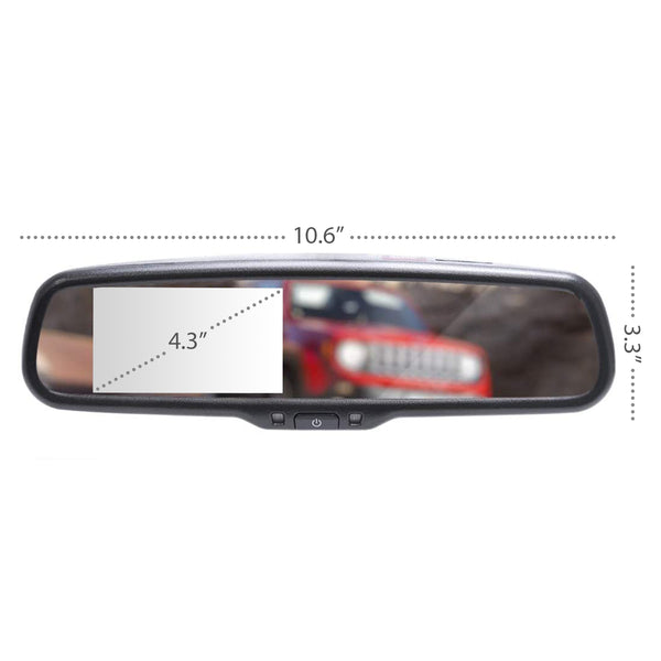 LCD Rear View Mirror HD DVR Recorder- Night Vision & Backup