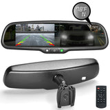 Master Tailgaters 10.5" OEM Rear View Mirror with 4.3" LCD Screen + Dimming + Adjustable Guide Lines + Compass & Temperature | Rearview Universal Fit | Auto Adjusting Brightness LCD | Anti Glare | Original Mirror Replacement