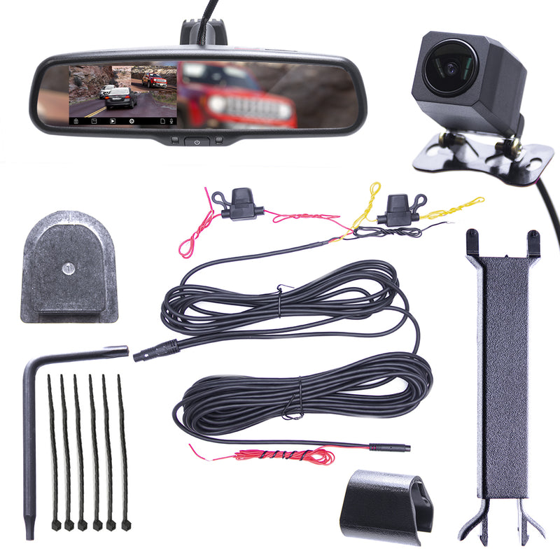 LCD Rear View Mirror HD DVR Recorder- Night Vision & Backup Camera