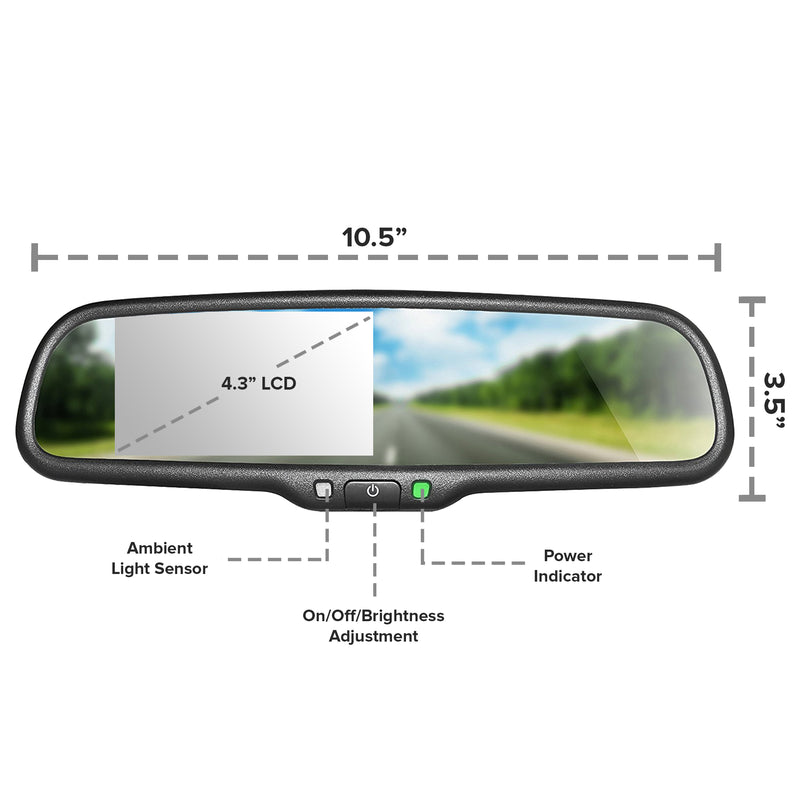 T2 Backup Camera for Car/Trucks, OEM Look Rear View Mirror Camera Monitor with IP68 Waterproof Back Up Camera Systems, Super Night Vision Reverse